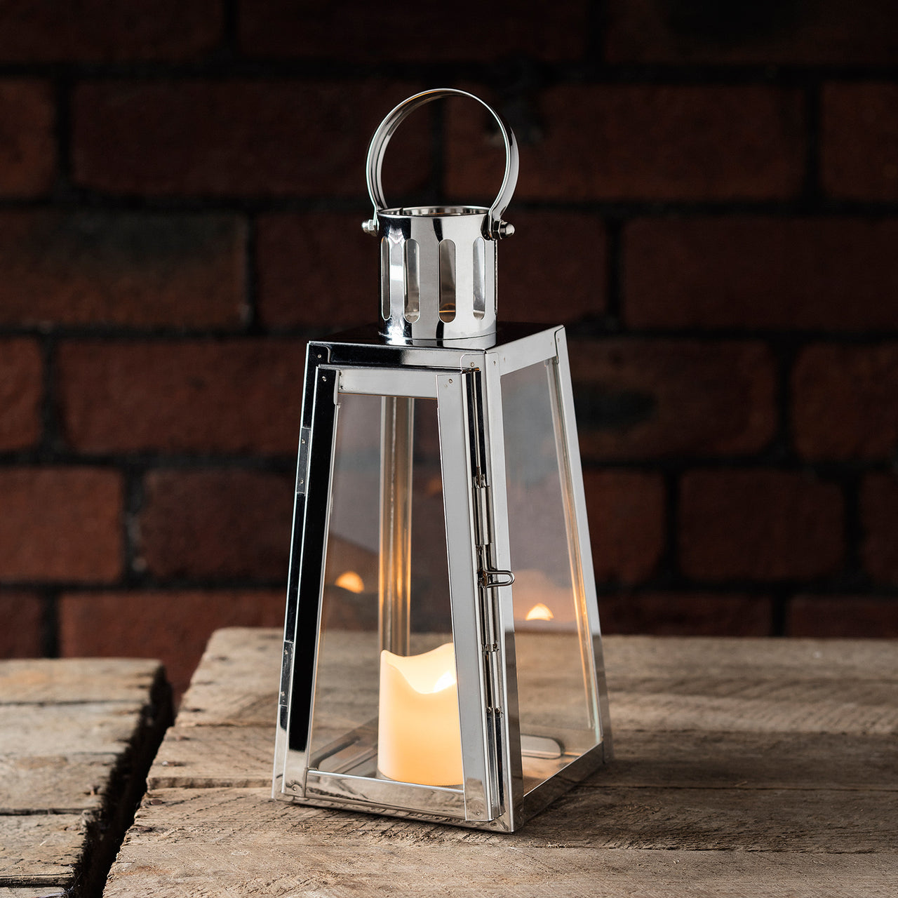 Miners Edelstahl LED Laterne