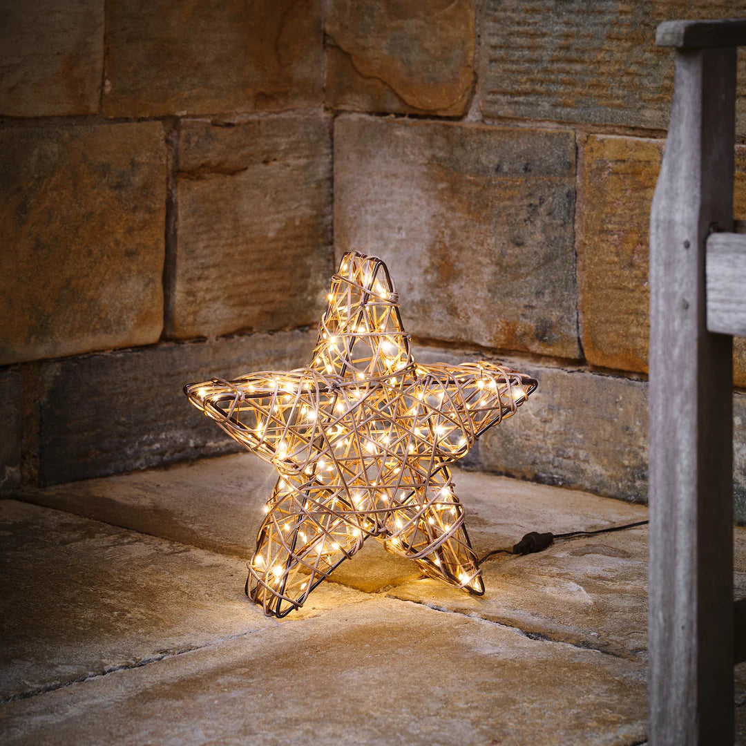 35cm Studley Rattan-LED-Stern
