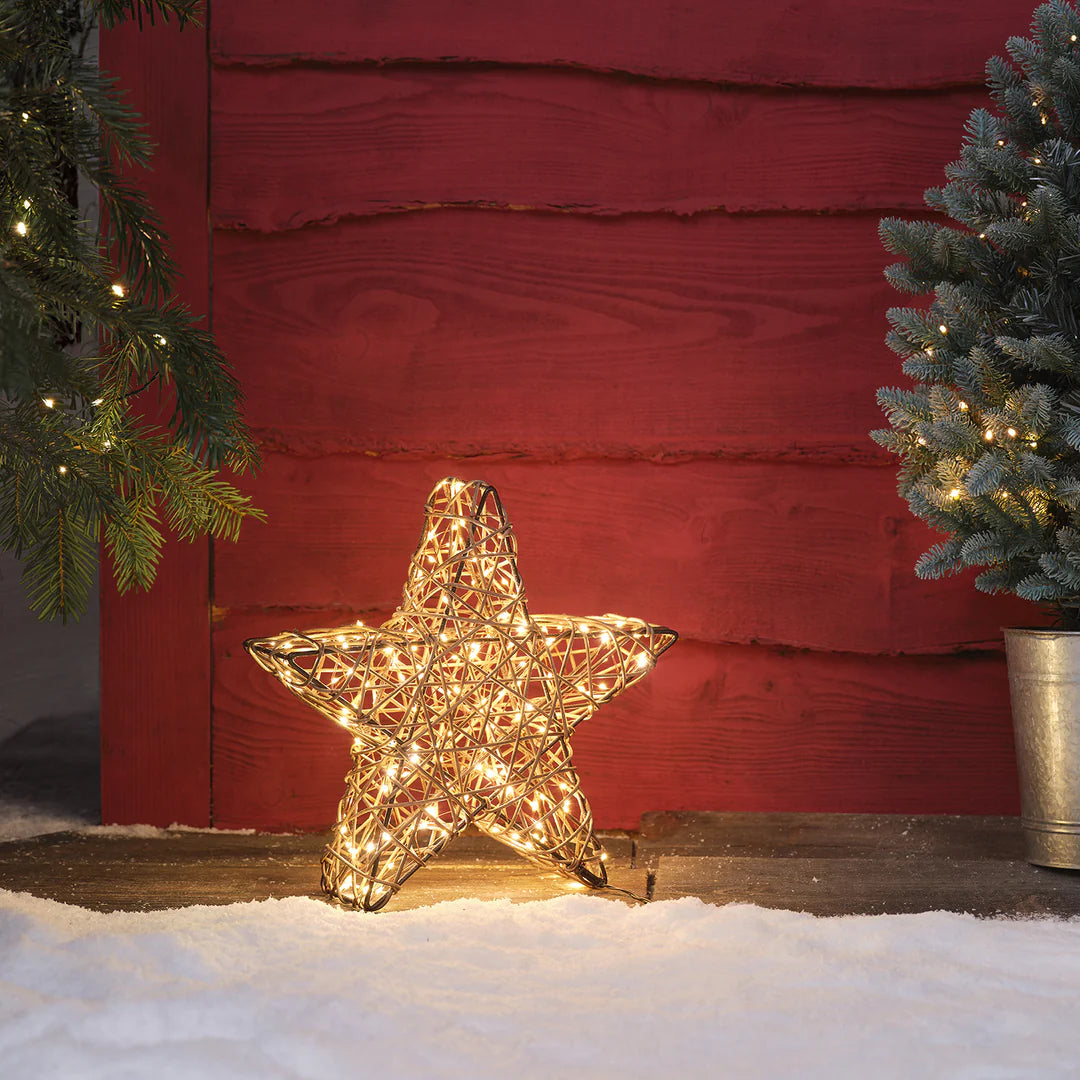 35cm Studley Rattan-LED-Stern
