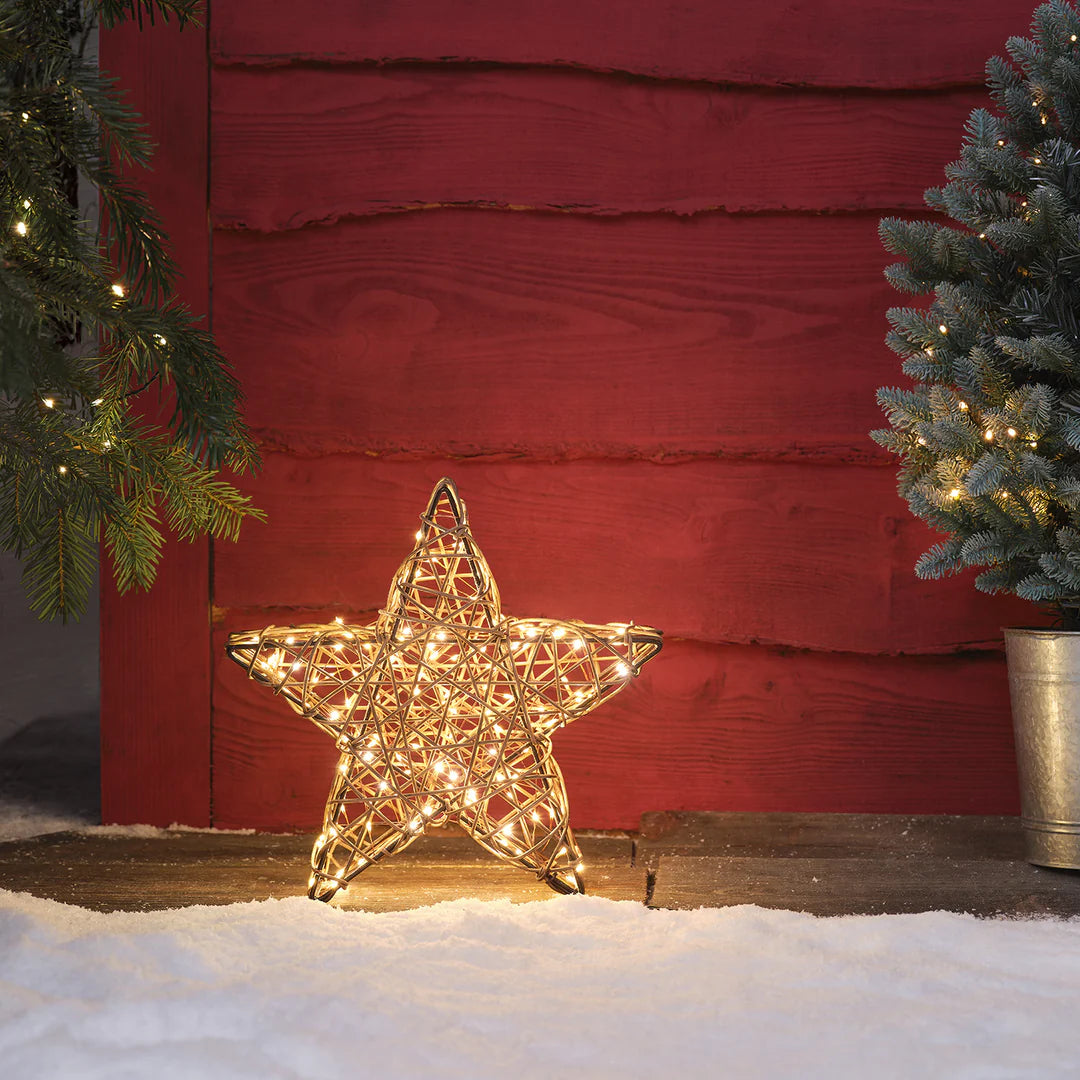 35cm Studley Rattan-LED-Stern