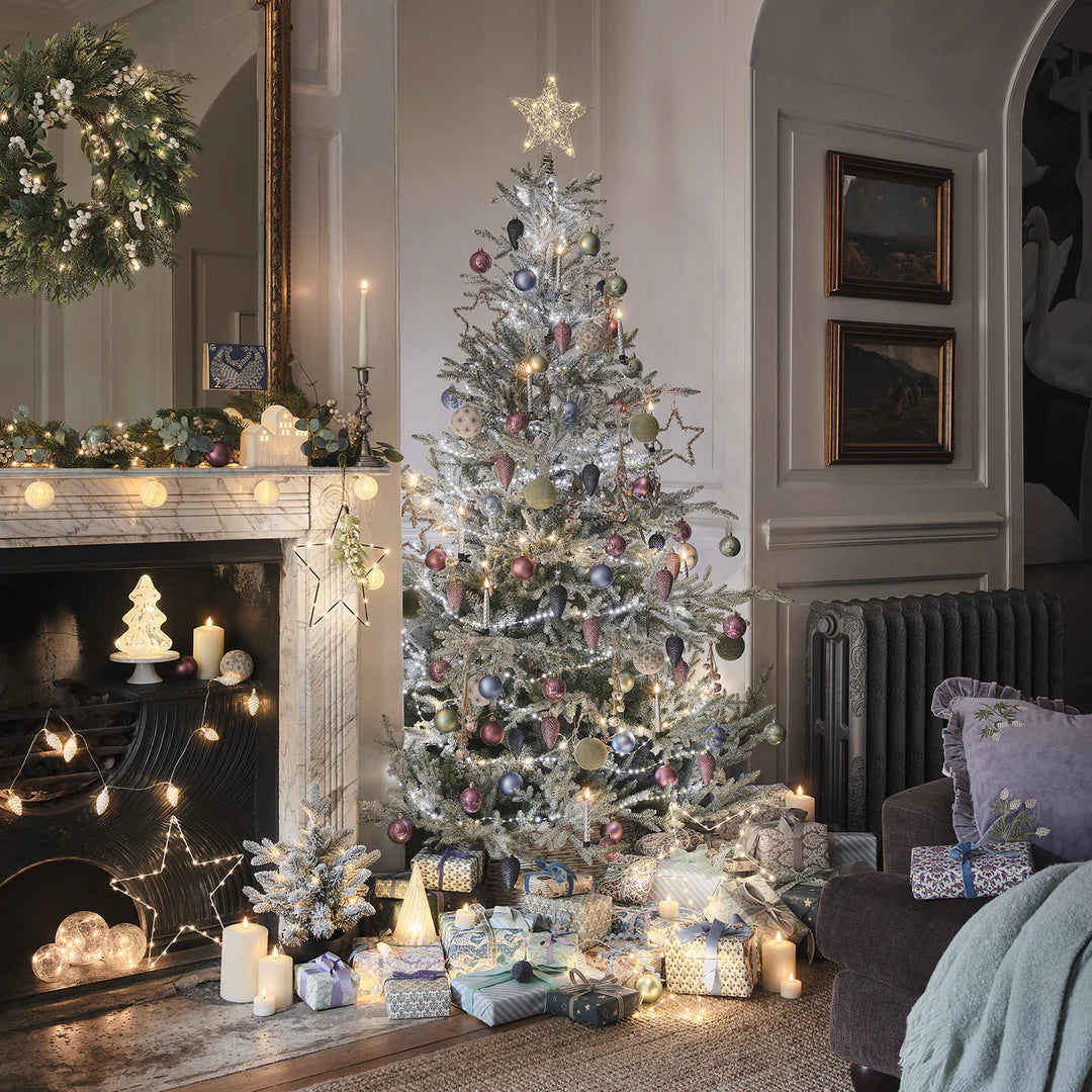 LED-Stern Weihnachtsbaumspitze silber