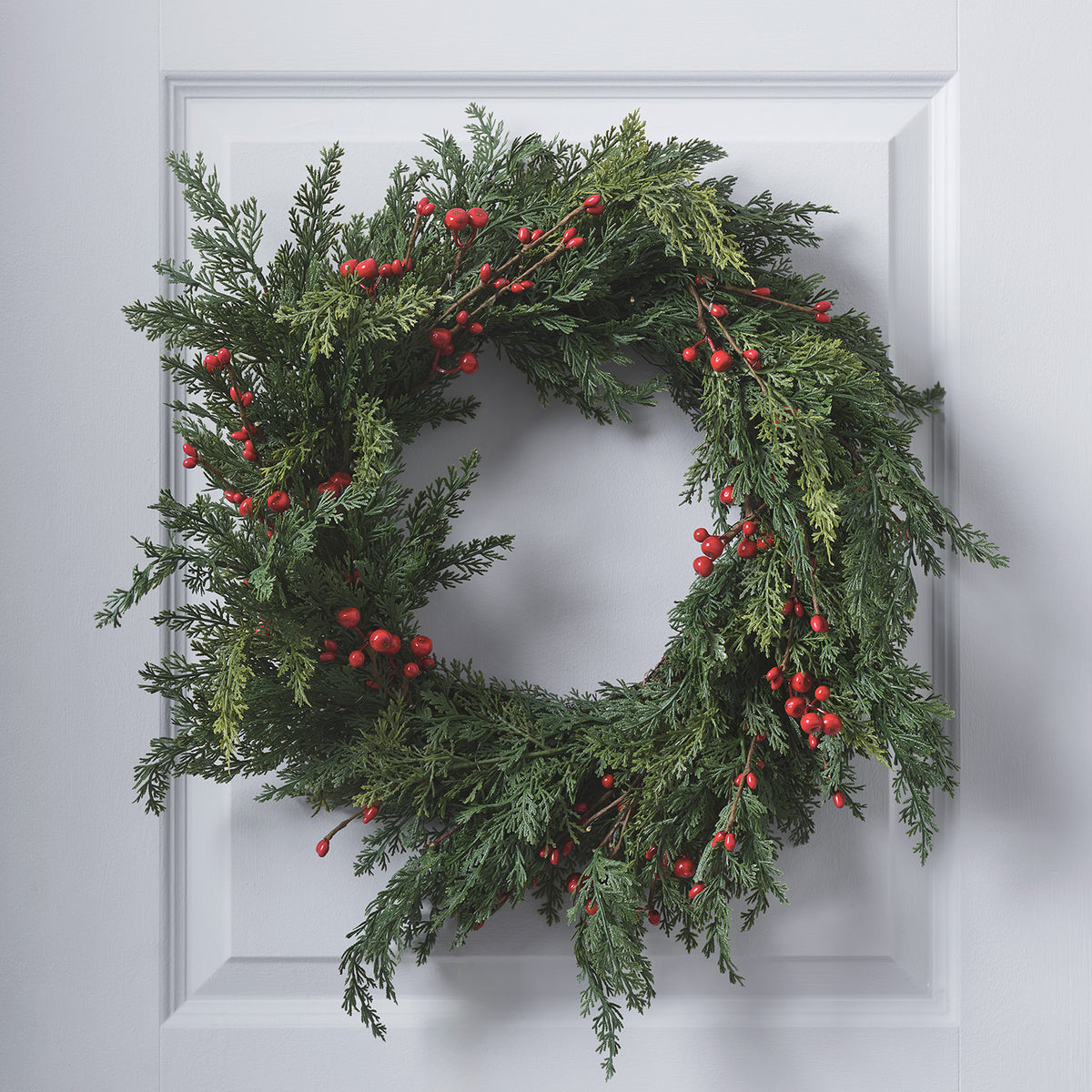 45cm Weihnachtskranz rote Beeren