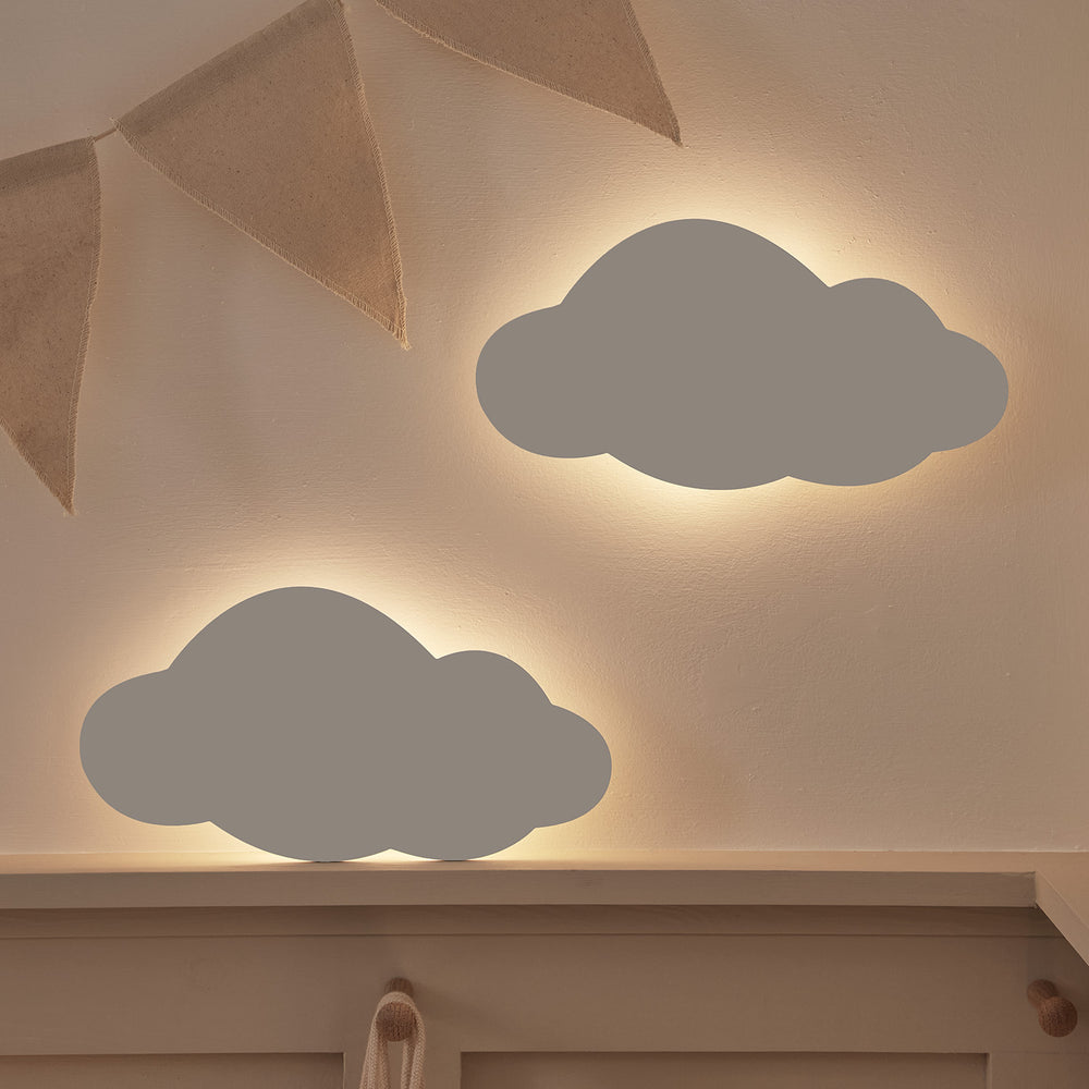 2er Set LED Wolke Nachtlicht wiederaufladbar mit Fernbedienung