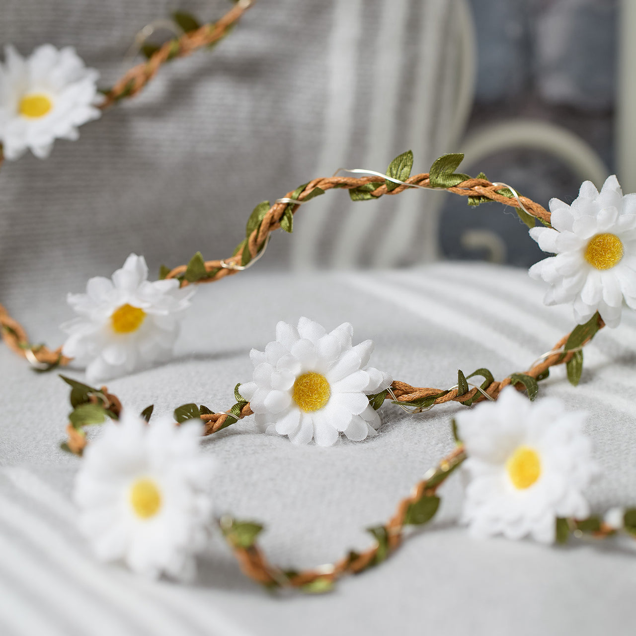 2m LED Micro Girlande Gänseblümchen