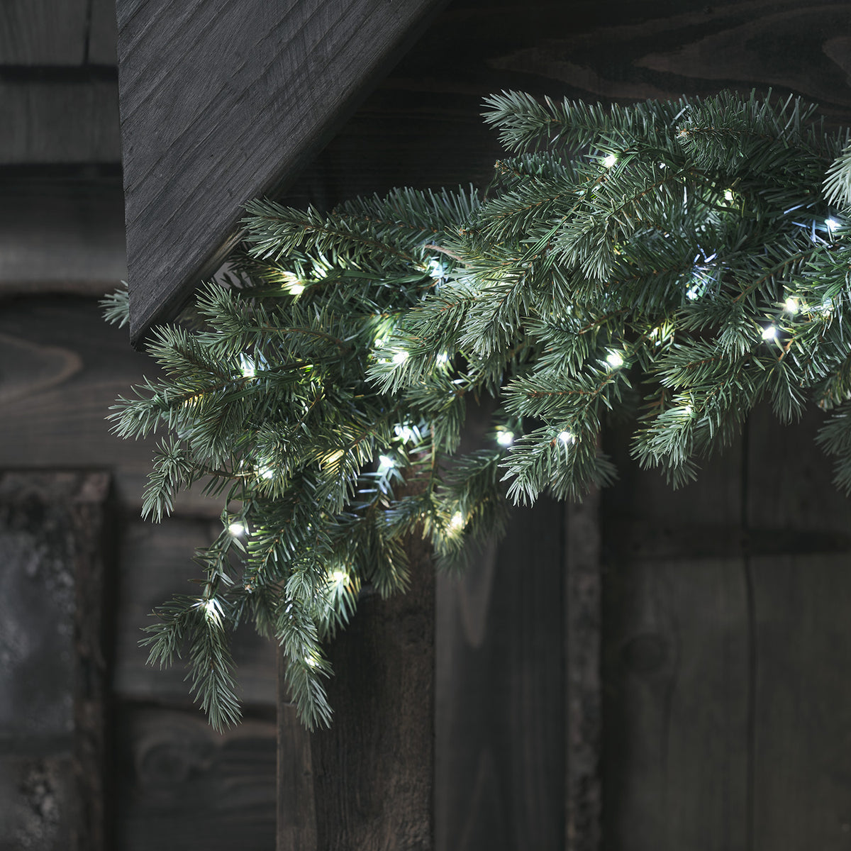Bicolor LED Weihnachtsgirlande Tannenzweige