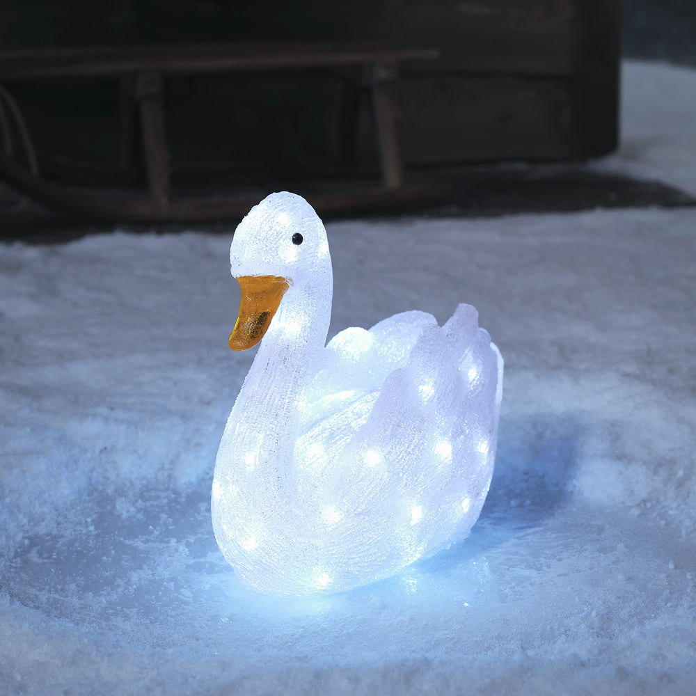 35cm LED Acryl Weihnachtsfigur Scarlett der Schwan