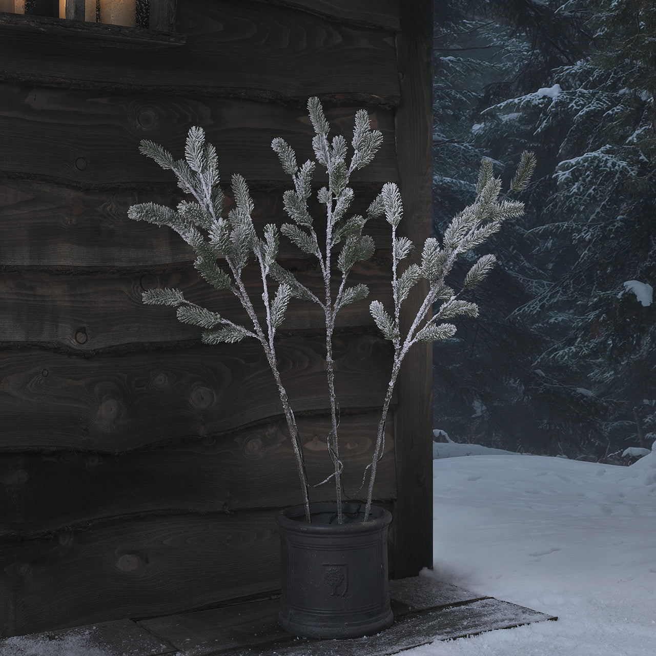 3er Set 87cm Micro LED Stableuchten Tannenbaumzweige