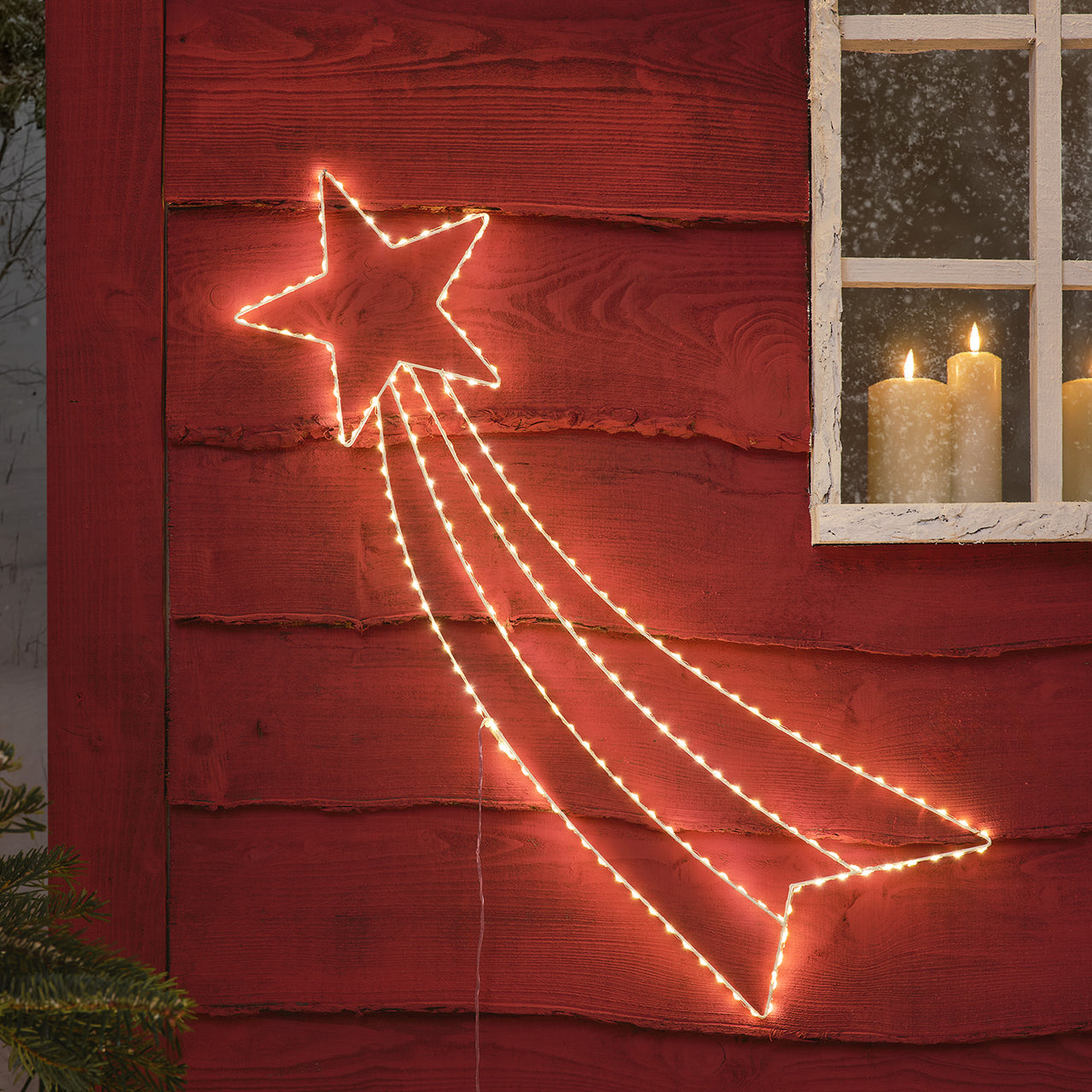 184er Micro LED Sternschnuppe Fensterdeko