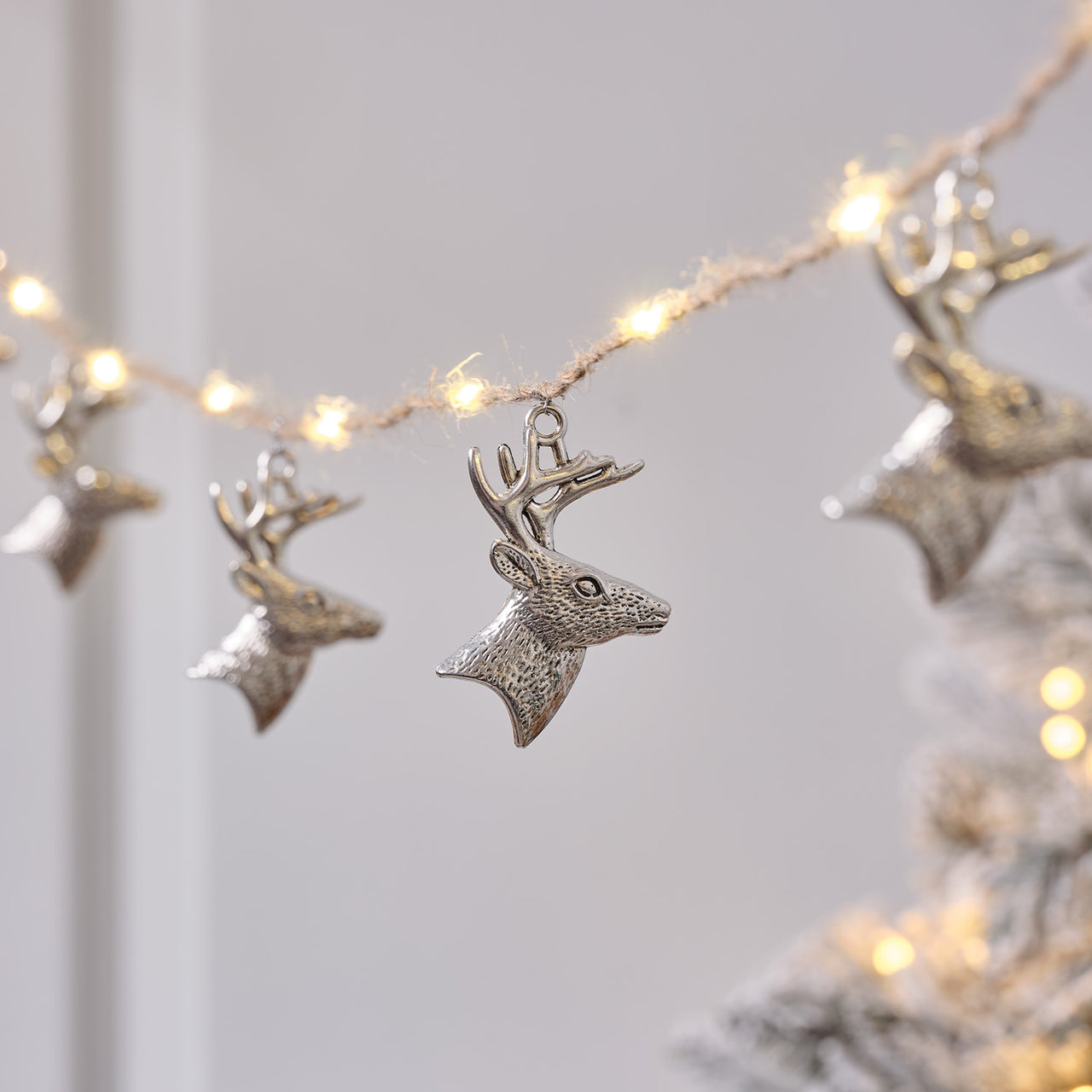 10er LED Micro Weihnachtslichterkette Rentiere