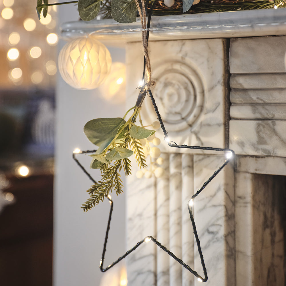 LED Stern Micro Duo Weihnachtsbeleuchtung mit Laub