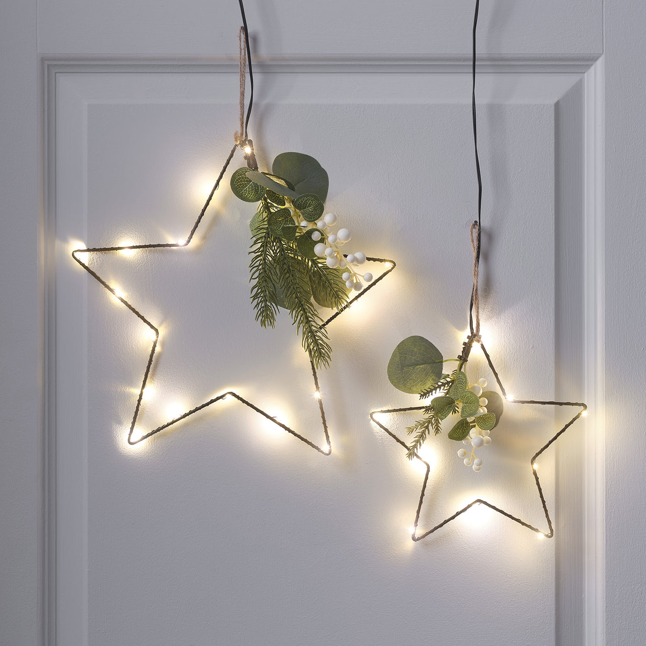 LED Stern Micro Duo Weihnachtsbeleuchtung mit Laub