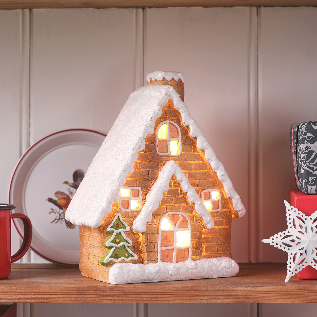 LED Lebkuchenhaus Weihnachtsdeko