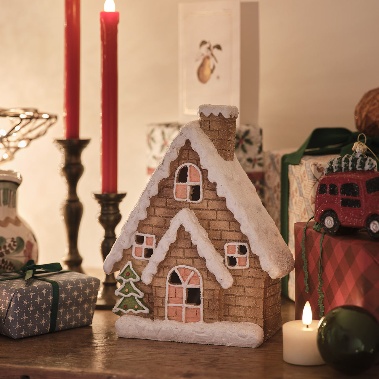 LED Lebkuchenhaus Weihnachtsdeko