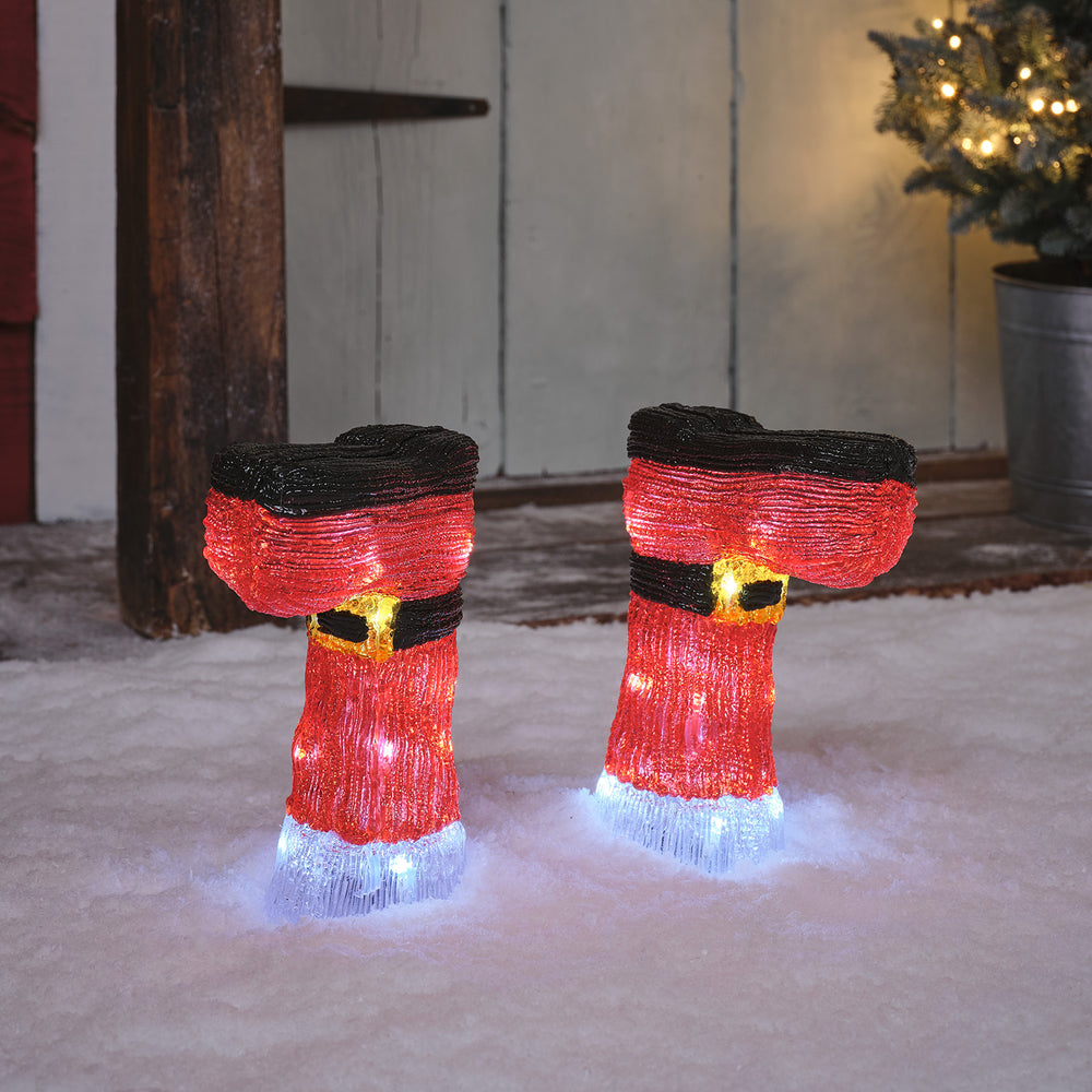 2er Set LED Stableuchten Weihnachtsstiefel