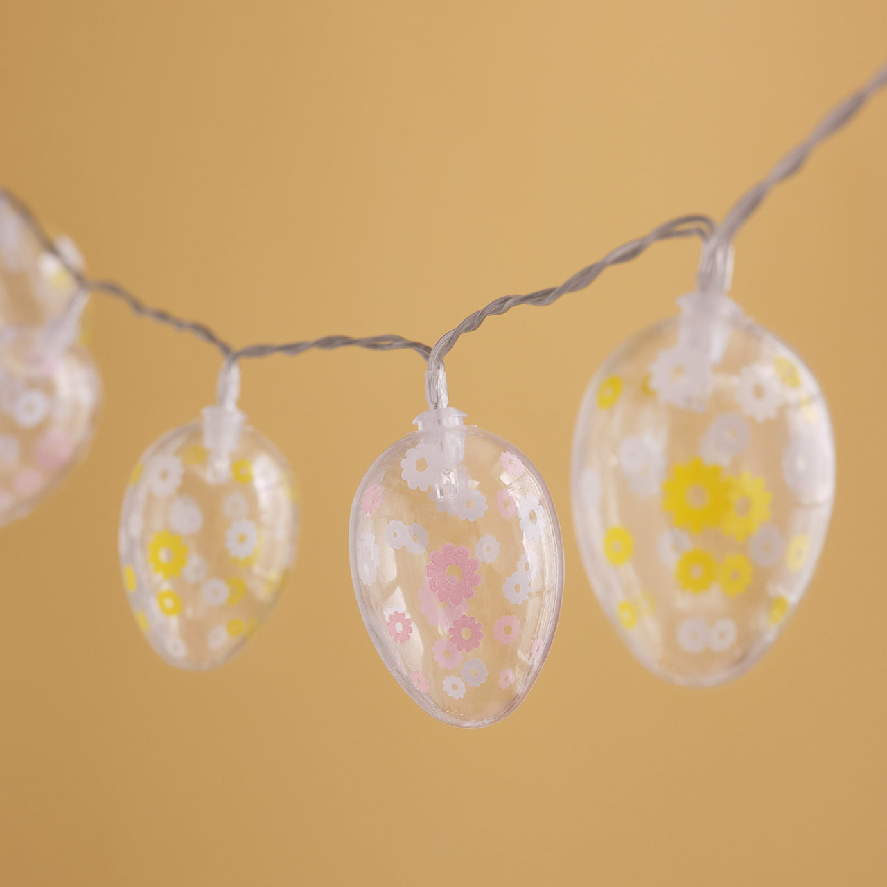 10er batteriebetriebene warmweiße Ostereier LED-Lichterkette