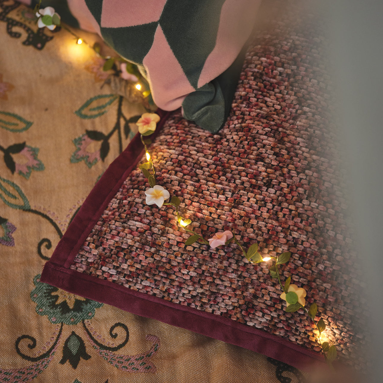 Mikro LED-Lichterkette mit Feldblumen