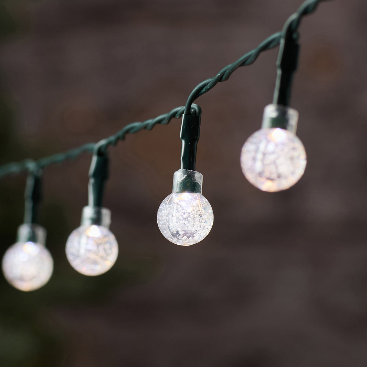 Zweifarbige LED-Lichterkette Bubble Ball mit 50 LEDs für außen