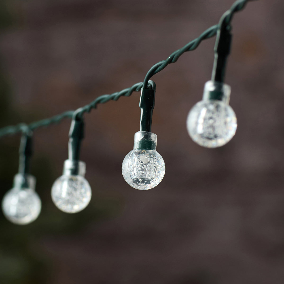 Zweifarbige LED-Lichterkette Bubble Ball mit 50 LEDs für außen