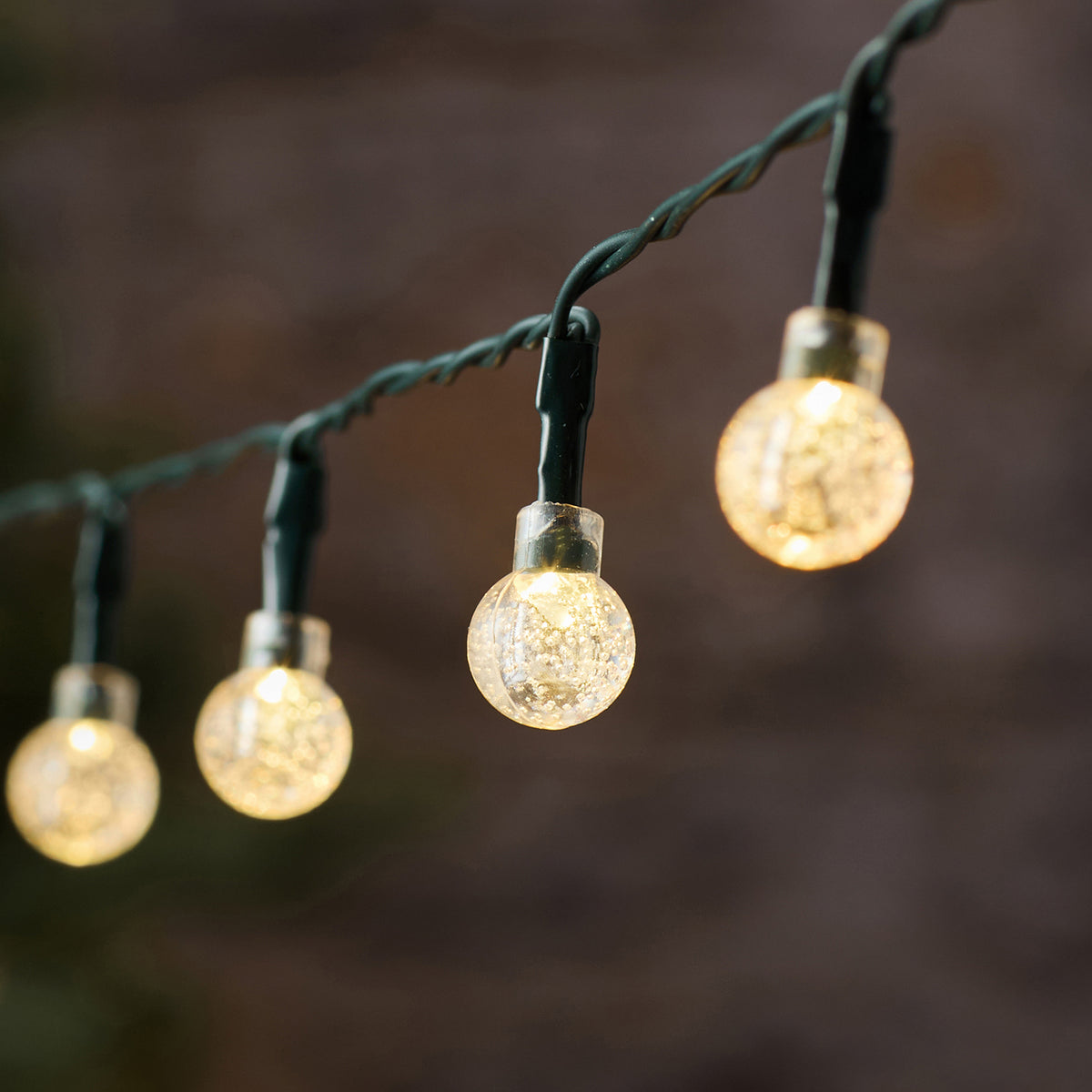 Zweifarbige LED-Lichterkette Bubble Ball mit 50 LEDs für außen