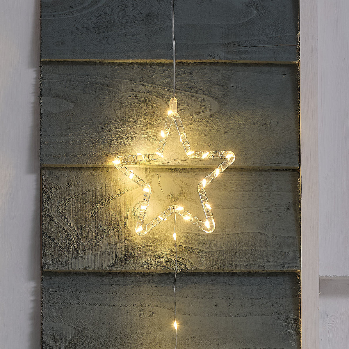 3er-Set LED-Acrylsterne zum Aufhängen für den Außenbereich