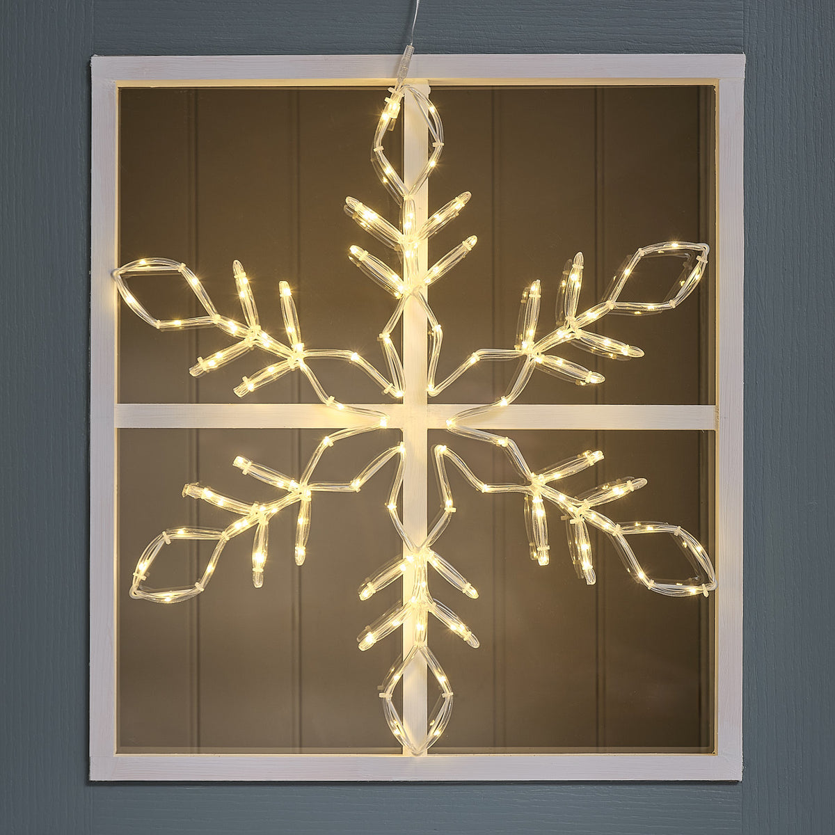 57 cm LED-Schneeflocke aus Acryl mit 128 Mikro-LEDs für den Außenbereich