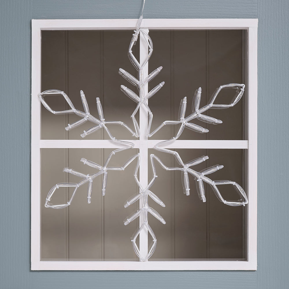 57 cm LED-Schneeflocke aus Acryl mit 128 Mikro-LEDs für den Außenbereich unbeleuchtet