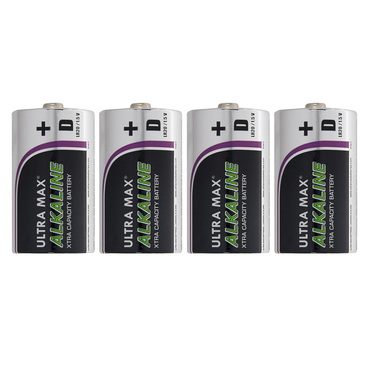 4 Batterien Typ D (1,5 V)