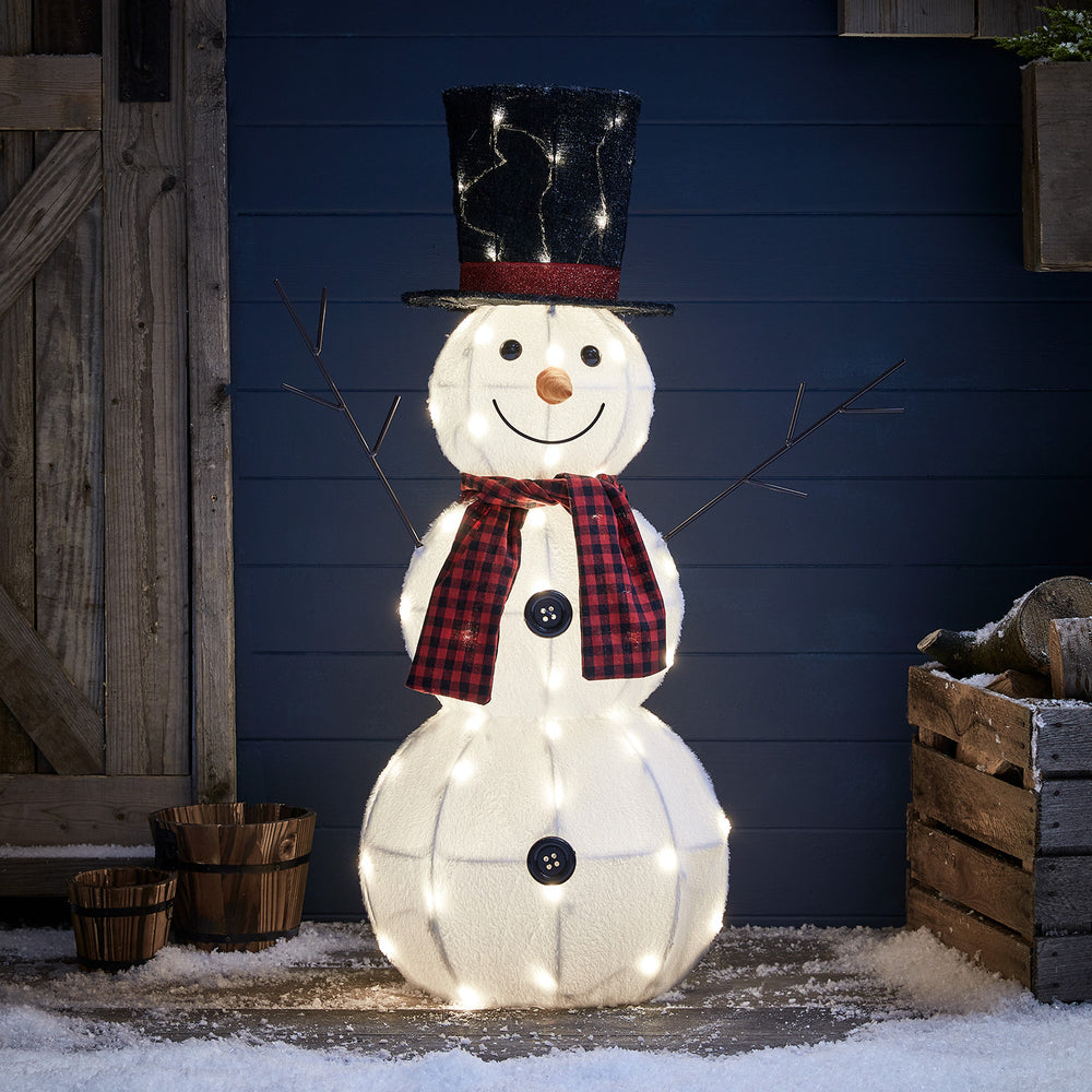 Schneemann LED Weihnachtsfigur