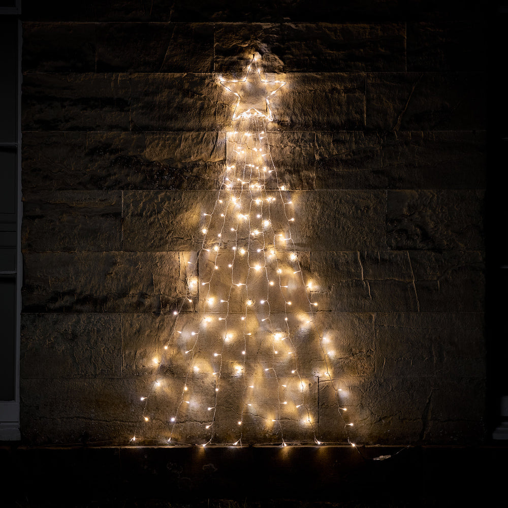 Wanddeko Bicolor LED Weihnachtsbaum mit Fernbedienung