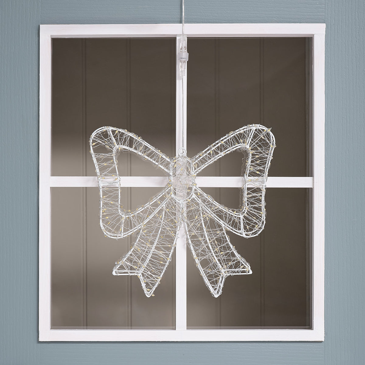 35cm Bicolor LED-Schleife außen mit 350 Mikro-LEDs