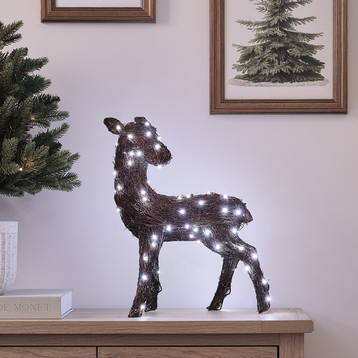 2er Set Bicolor LED-Rentiere Hirsch und Hirschkuh Helmsley