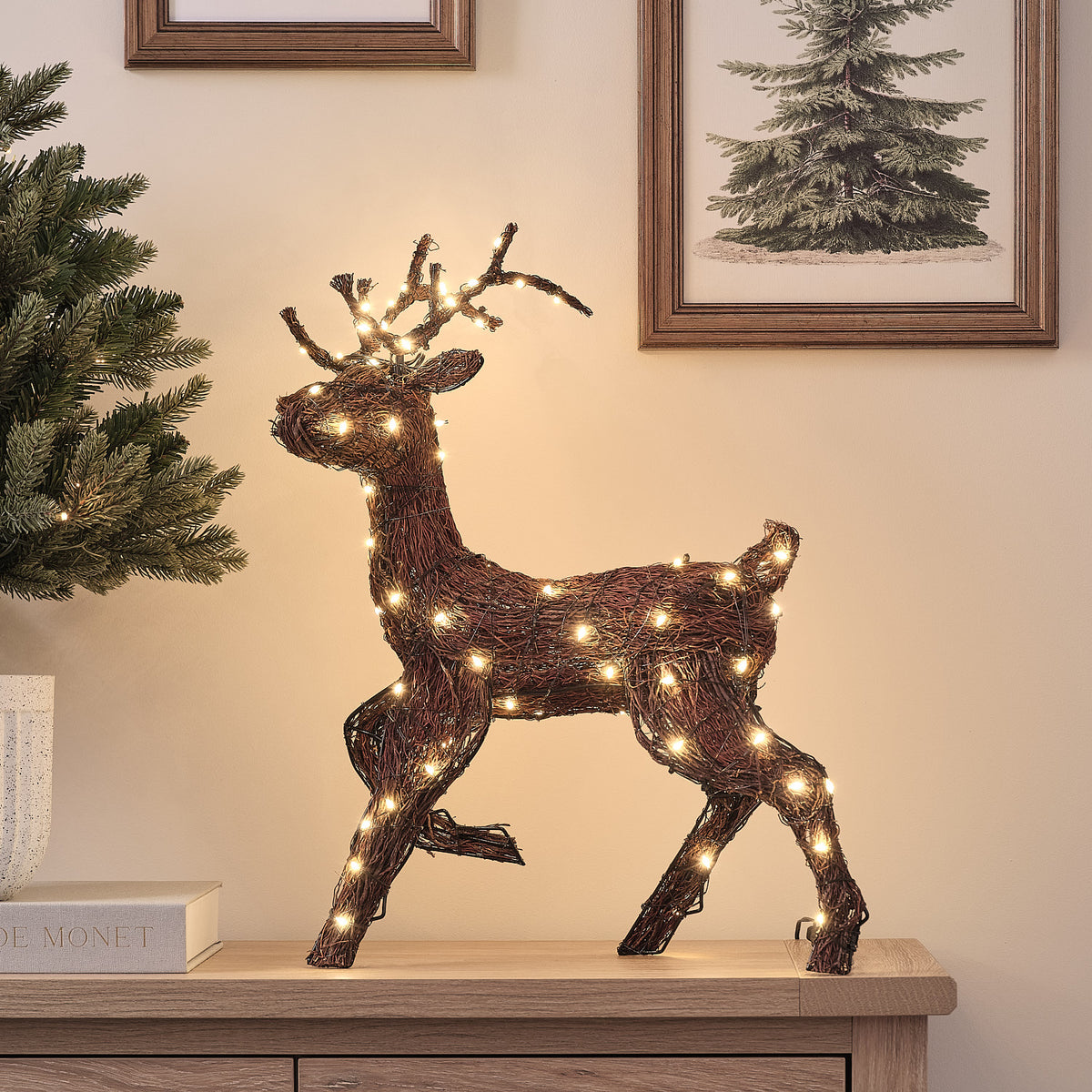 2er Set Bicolor LED-Rentiere Hirsch und Hirschkuh Helmsley