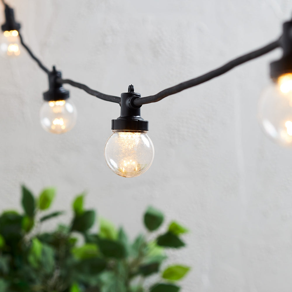 Pro Connect IP67, 50m 110er Party Lichterkette warmweiß koppelbar schwarzes Kabel