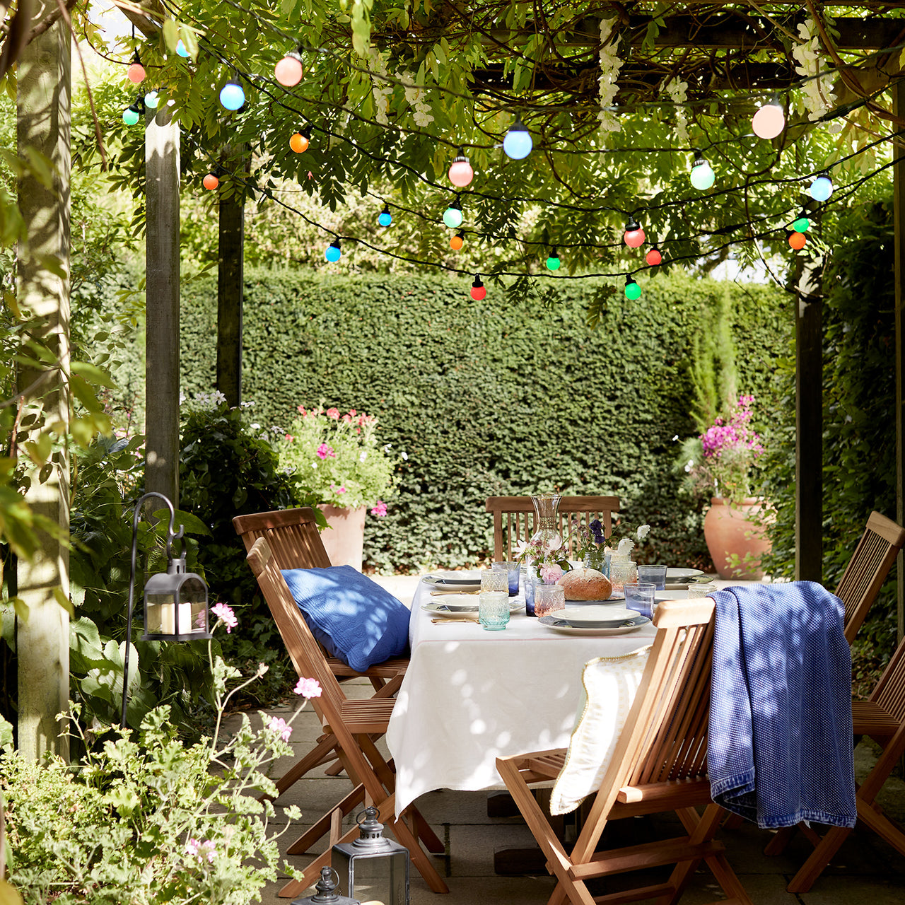Pro Connect 115m 230er Party Lichterkette bunt koppelbar schwarzes Kabel