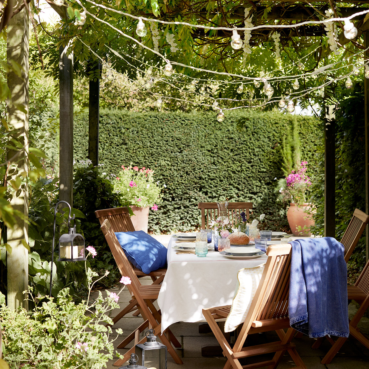 Pro Connect 75m 150er Party Lichterkette warmweiß transparente Birnen koppelbar weißes Kabel