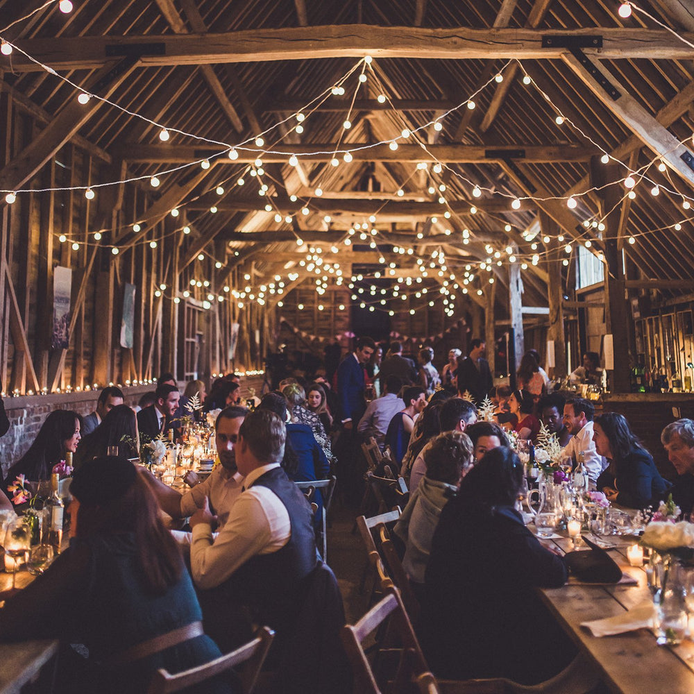 Pro Connect 100m 200er Party Lichterkette warmweiß koppelbar weißes Kabel