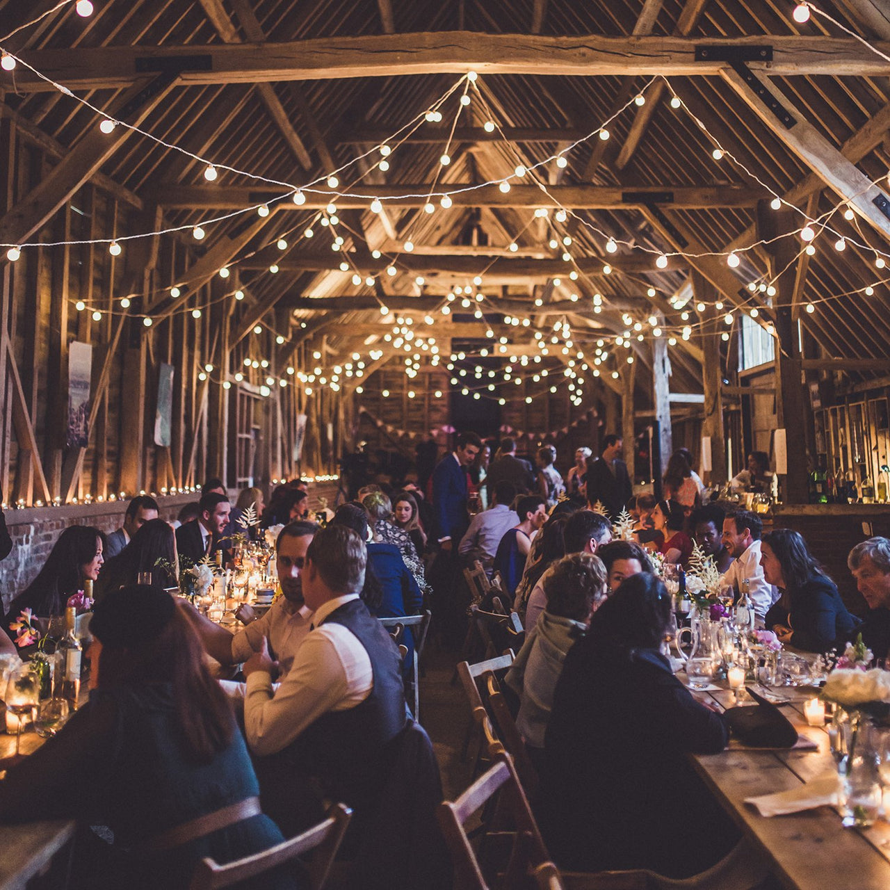 Pro Connect 125m 250er Party Lichterkette warmweiß koppelbar weißes Kabel
