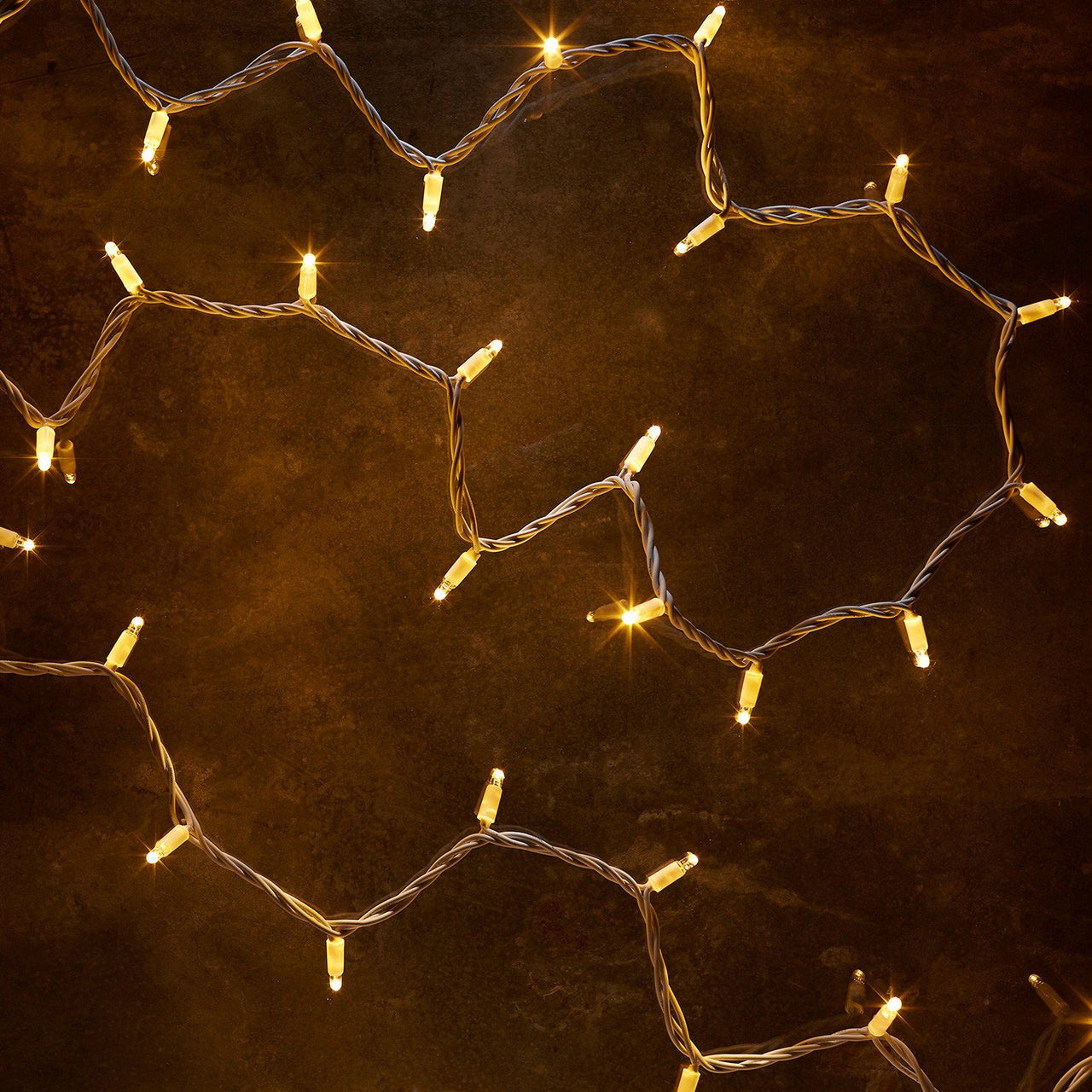 Pro Connect IP67,  5m 50er LED Lichterkette gold warmweiß koppelbar weißes Kabel