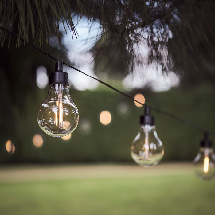 20er LED Solar Party Lichterkette Retro