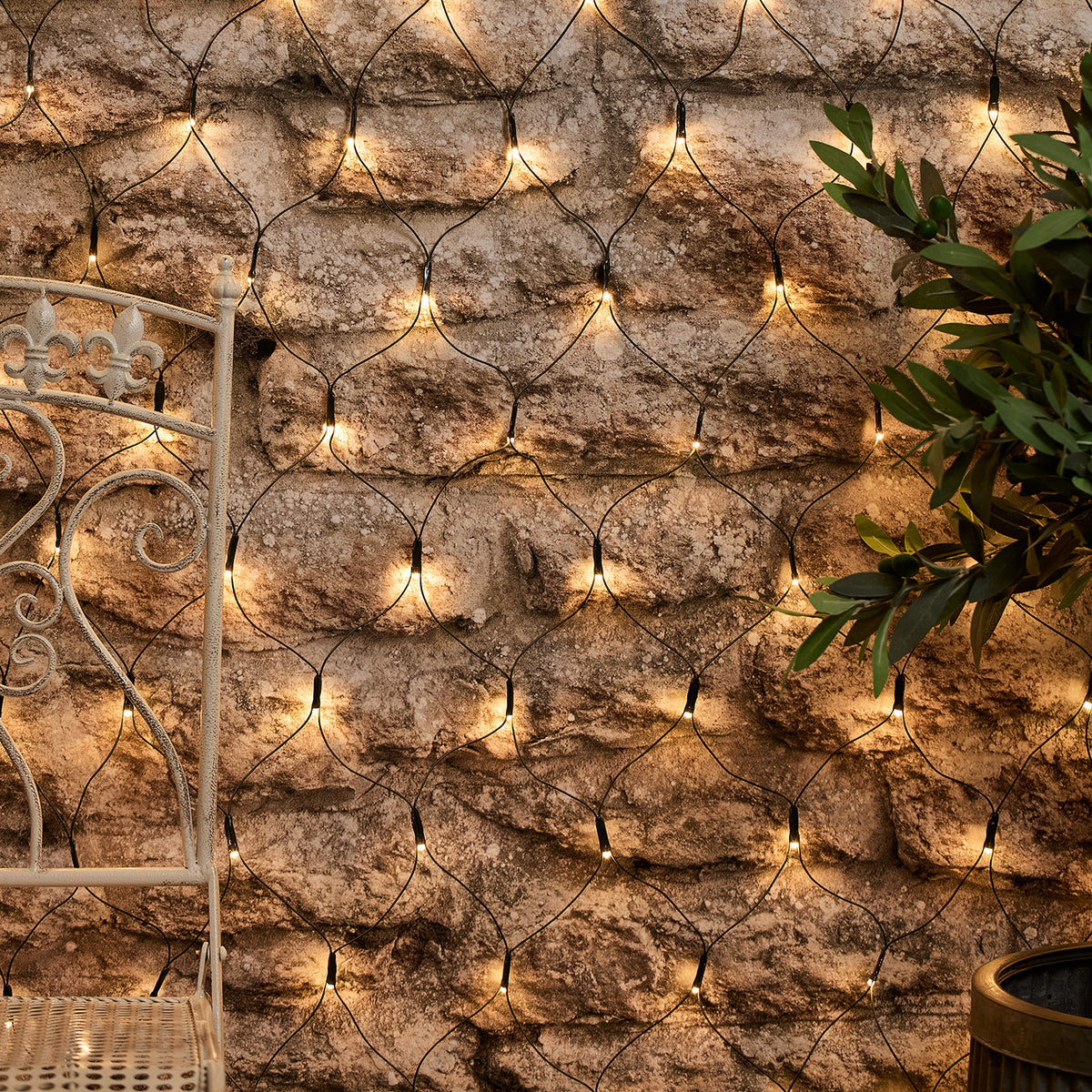 100er LED Solar Lichternetz