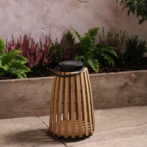 Sol Bambus Solar-Laterne 30,5 cm in warmwei