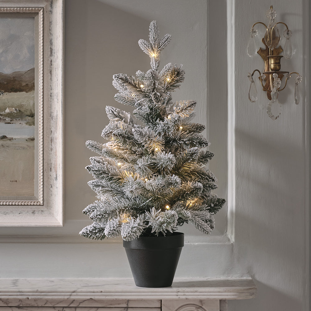60cm verschneiter LED-Weihnachtsbaum