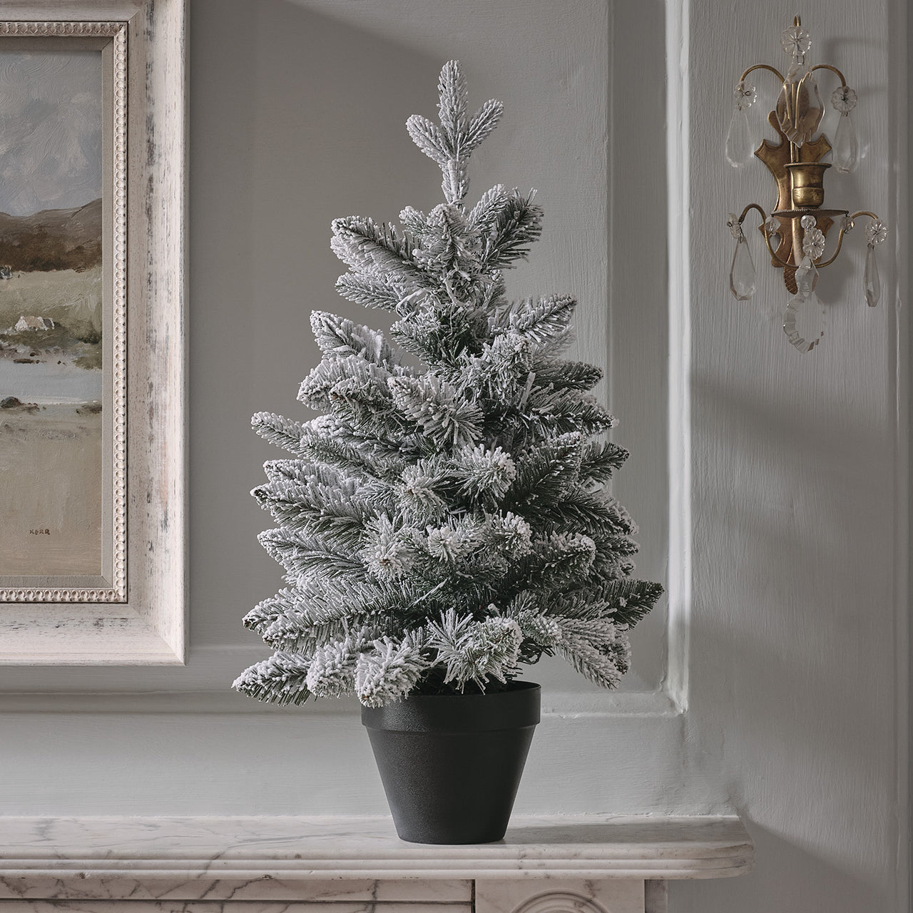 LED Weihnachtsbaum 60cm verschneites Design