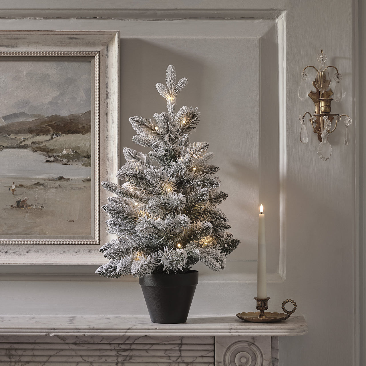 60cm verschneiter LED Weihnachtsbaum