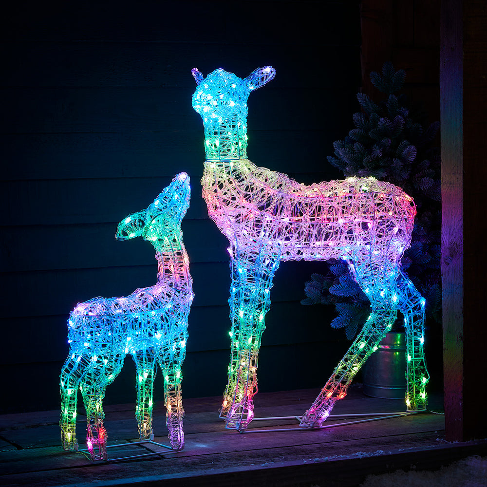 Twinkly smarte LED Rentiere Mutter und Kind