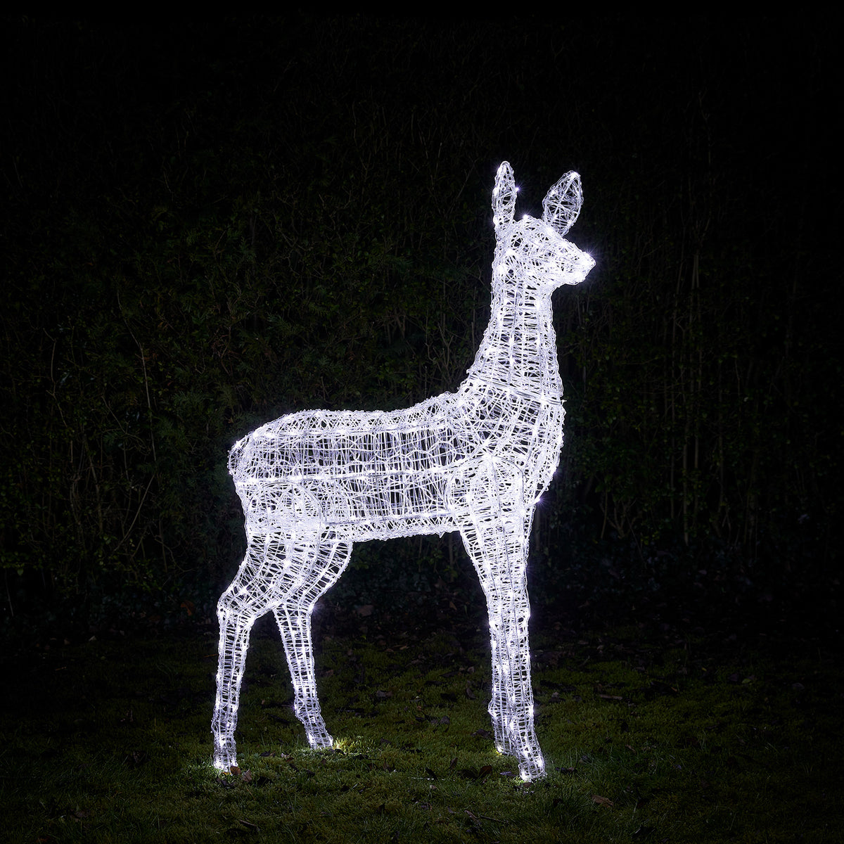 Bicolor Solar-LED-Rentier Hirschkuh XL Swinsty