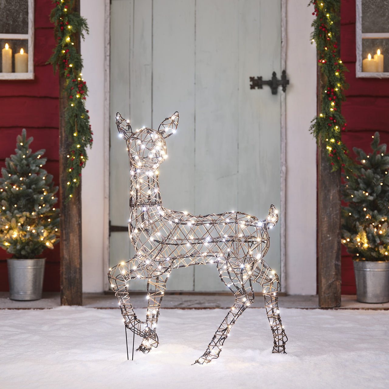 90cm Studley Rattan LED Rentier