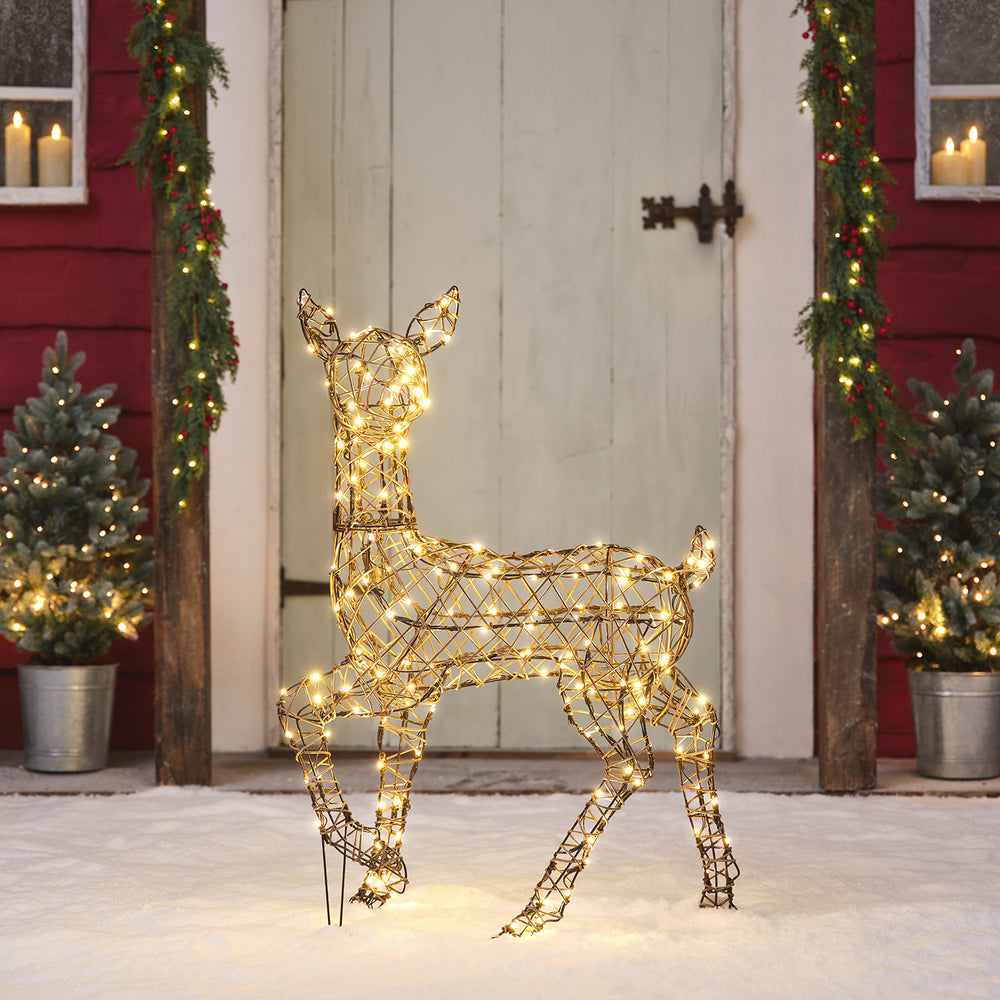 90cm Studley Rattan LED Rentier