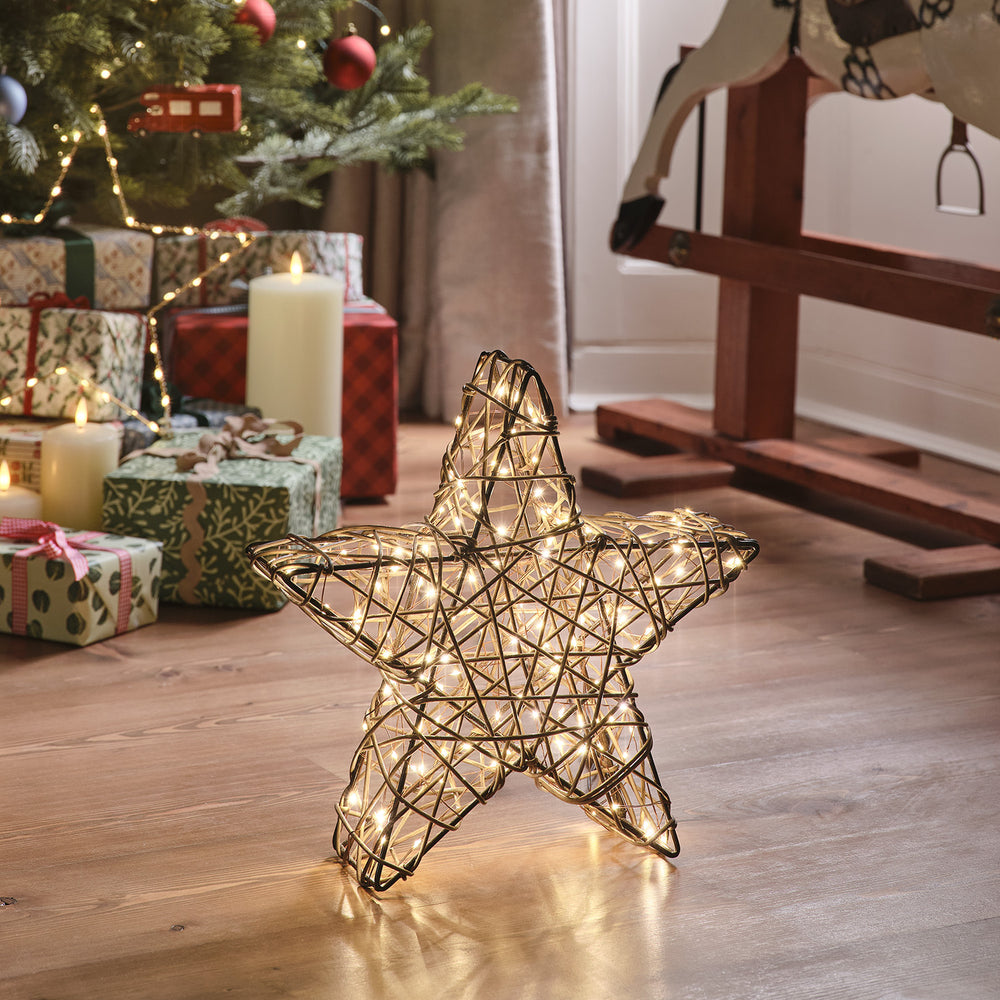35cm Studley Rattan LED Stern
