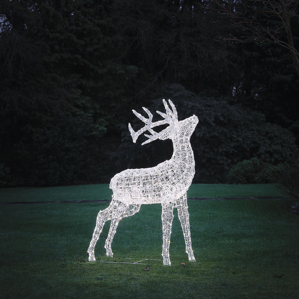 Bicolor LED-Rentier Hirsch XL Swinsty mit 450 LEDs